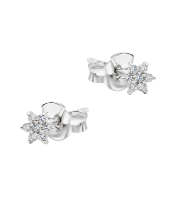 Blossom CZ Flower Silver Stud Earring STS-7132